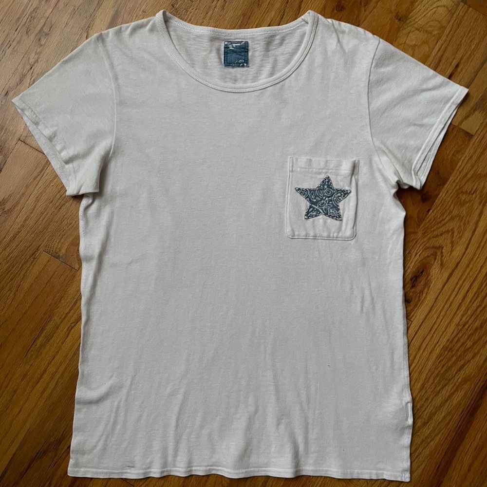 VISVIM Japan Star Bandana Sashiko Pocket Short Sleeve T-Shirt Sz Mens Small 2 JP